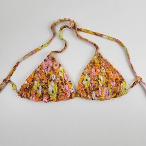 Xhilaration Pink, Orange, and Yellow String Bikini Top- Size S, Vibrant, Playful